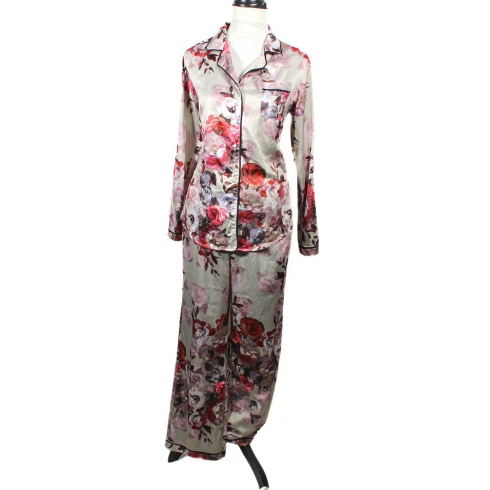 Vintage Y2K Gilligan & O’Malley Floral Silky Pajama Set Womens Med